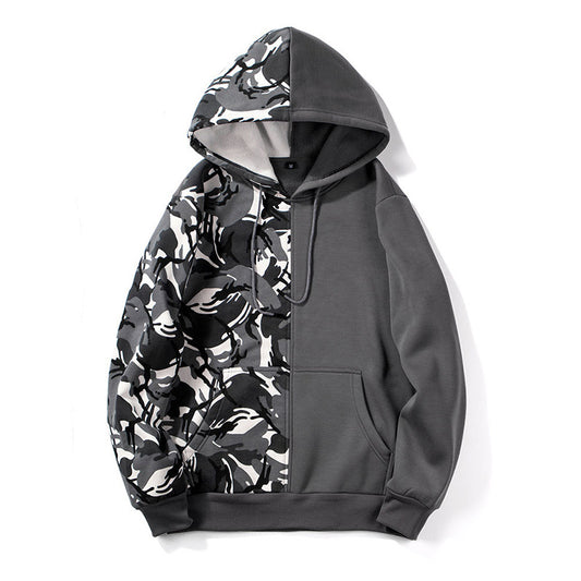 Camouflage hooded sweatshirt