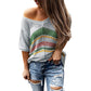 Contrasting color sweater women