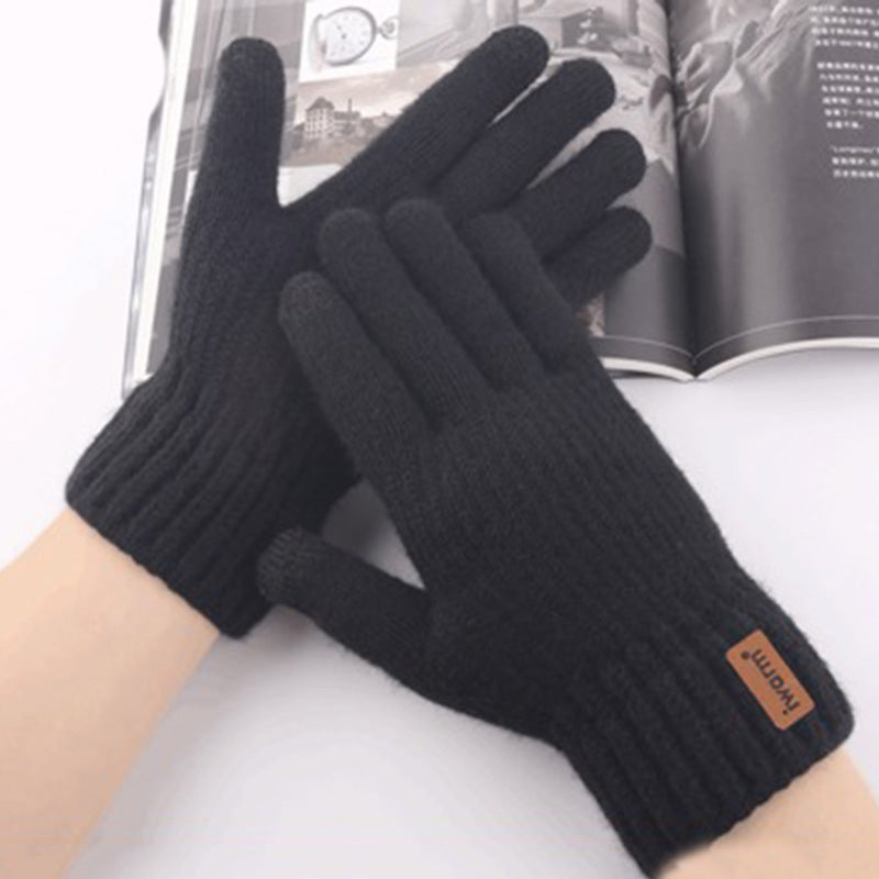 Guantes de lana tejidos para clima frío para hombres