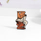 Personalised Back To Back Dripping Brooches Painted Pin Badges