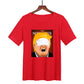 Printed round neck T-shirt for men and women