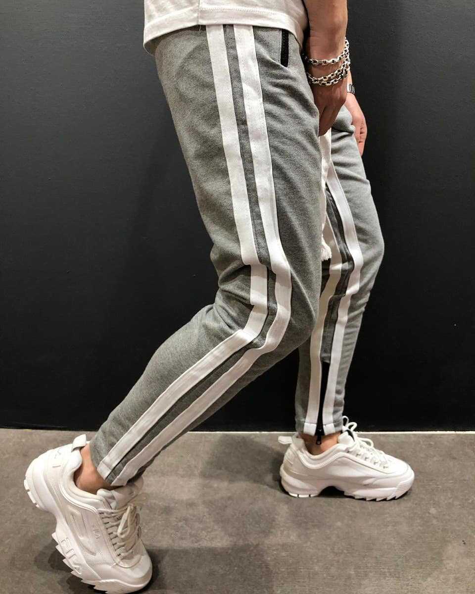 Pantalones deportivos con cremallera para hombre