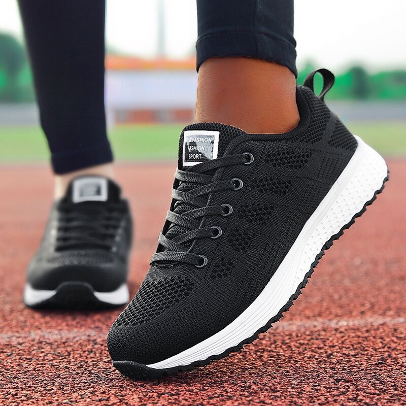 Women Casual Shoes Fashion Breathable Walking Mesh Flat Shoes Sneakers Women Gym Vulcanized Shoes White Female Footwear