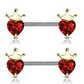Body Piercing Jewelry Love Zircon Nipple Ring