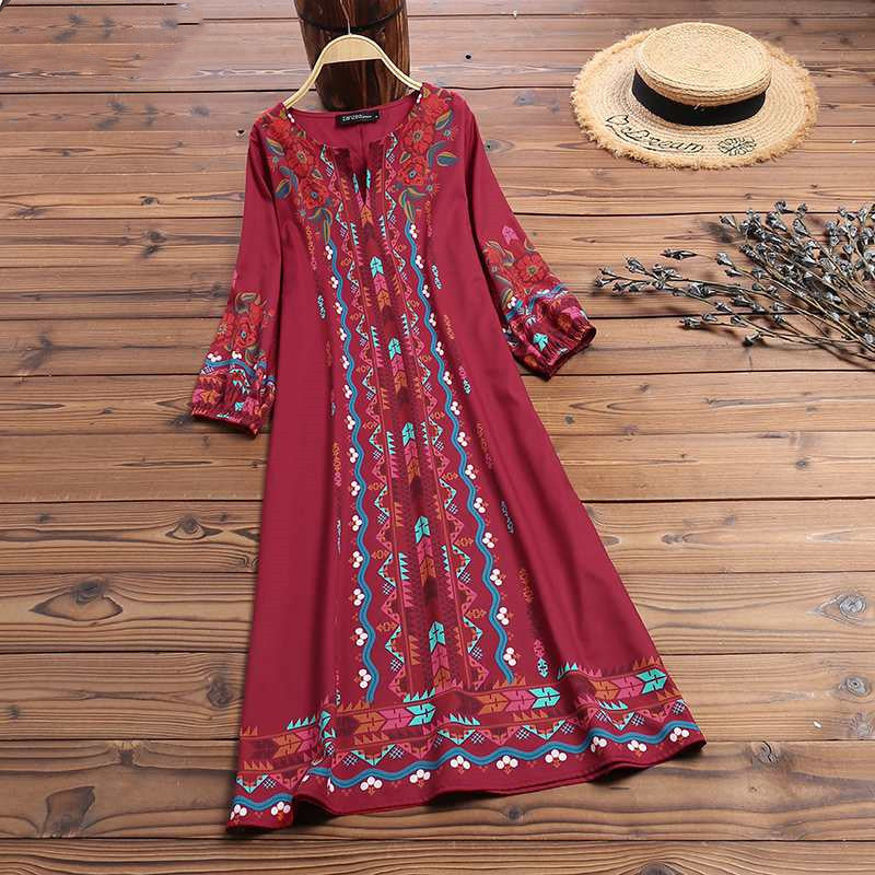 Printed casual tunic bohemian