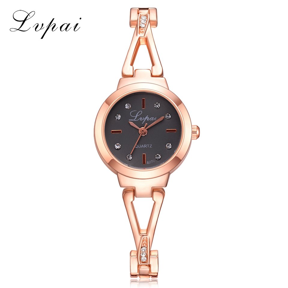 Pulsera de lujo para mujer, relojes de vestir, relojes de cristal de cuarzo a la moda, reloj de pulsera deportivo informal para mujer de marca Lvpai