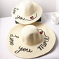 Straw hats for mother daughter