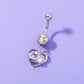 Stainless Steel Heart Navel Human Body Piercing Jewelry Woman