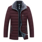 Men Lapel Short Padded Jacket Plus Velvet