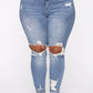 Stretch Ripped Women Plus Size Jeans Plus Size Jeans