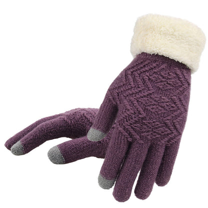 Guantes de punto de invierno para mujer.