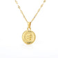 English Alphabet Disc Necklace Women And Men