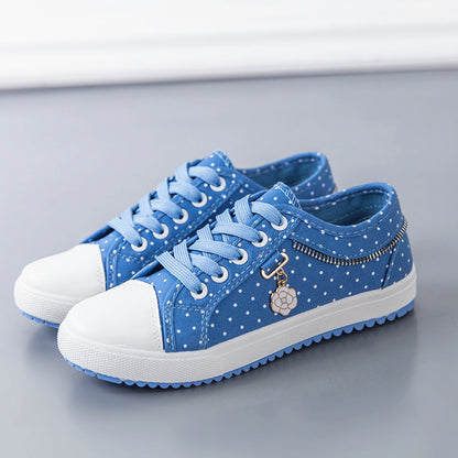 Canvas Shoes Women Korean Style Low-top Casual Shoes Flat Bottom Shoes Women