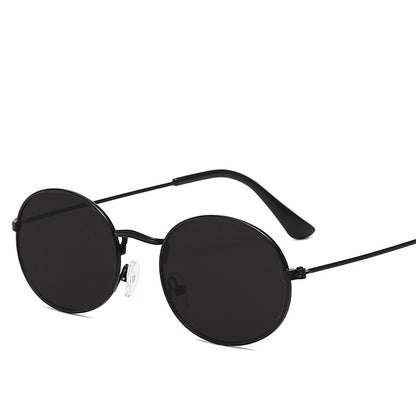 New Trend Retro Round Frame Sunglasses Fashion Men And Women Sunglasses Metal Water Drop Oval Sunglasses