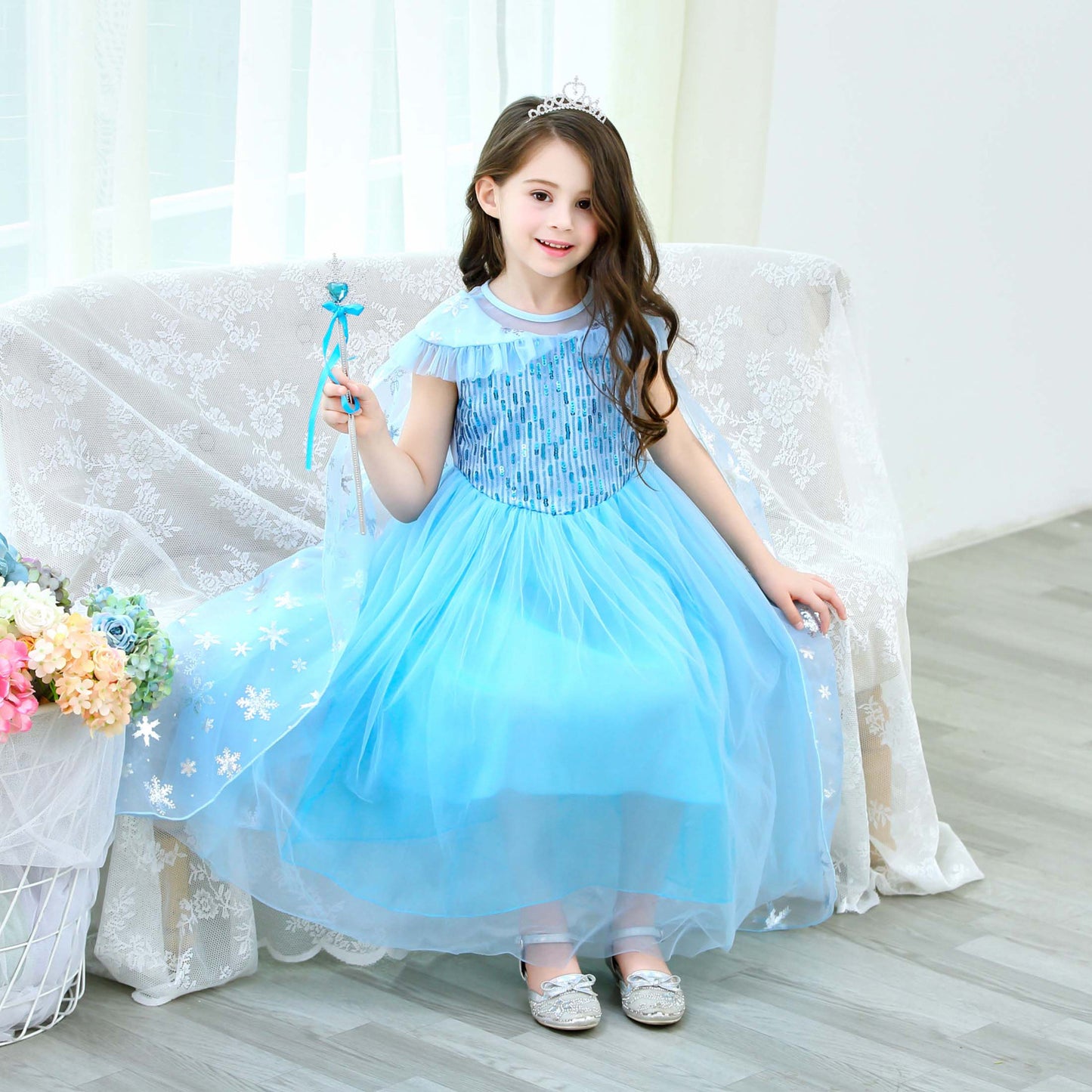 Vestidos de ropa de actuación de cosplay de moda para niñas