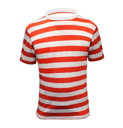 Round Neck Slim Striped Men's Short Sleeve T-shirt