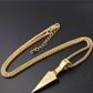 European America jewelry men stainless steel spear necklace with chain
