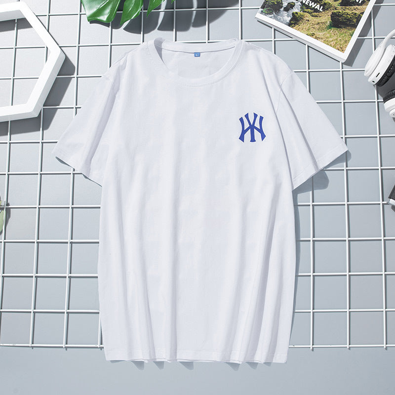 Large cotton round neck T-shirt for men
