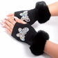 Sparkly Skull Gloves Women