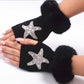 Sparkly Skull Gloves Women