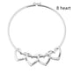 piercing curved peach heart bracelet