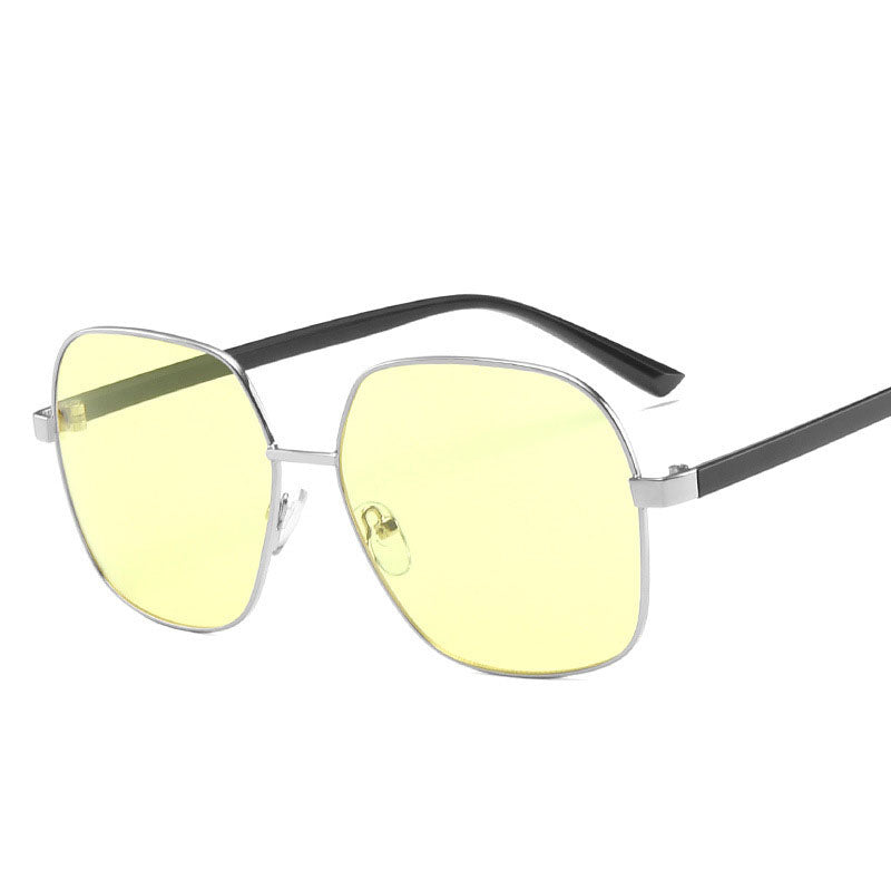 Gafas de sol poligonales de moda para hombre, gafas de sol de tiro callejero