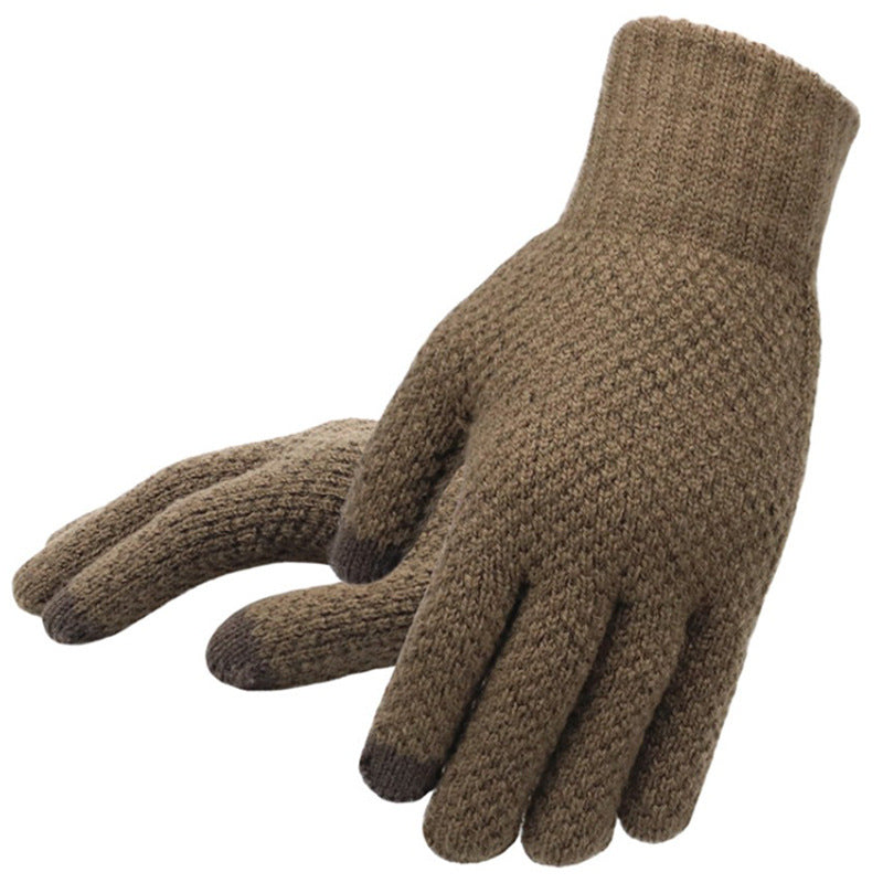 Guantes de punto cálidos para hombre en invierno.