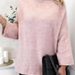 Casual Solid Color Long Sleeved Sweater For Women
