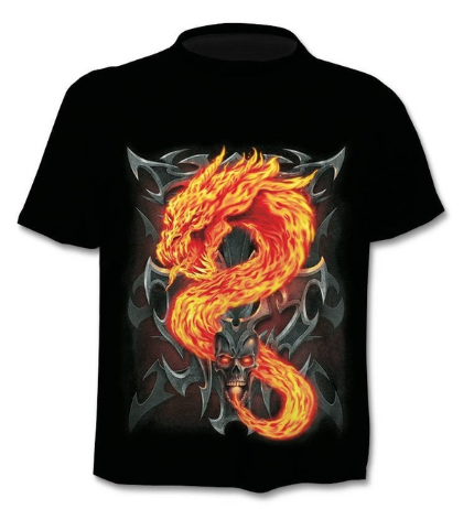 Camiseta estampada en 3D