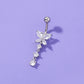 Women's Butterfly Zircon Umbilical Ring Piercing Jewelry