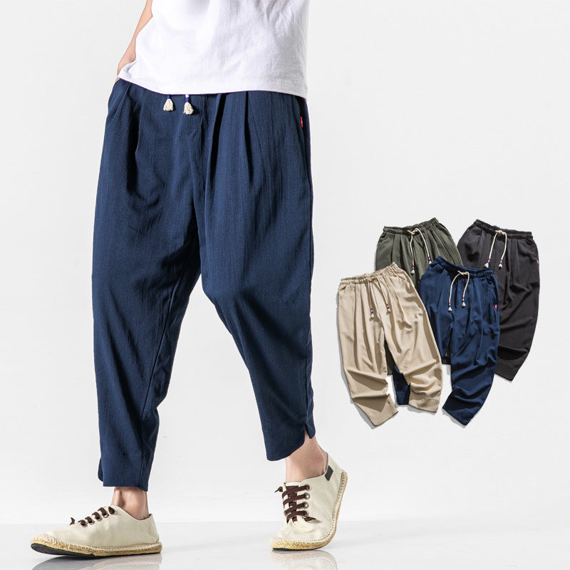 Trendy Retro Harlan Cropped Pants Men