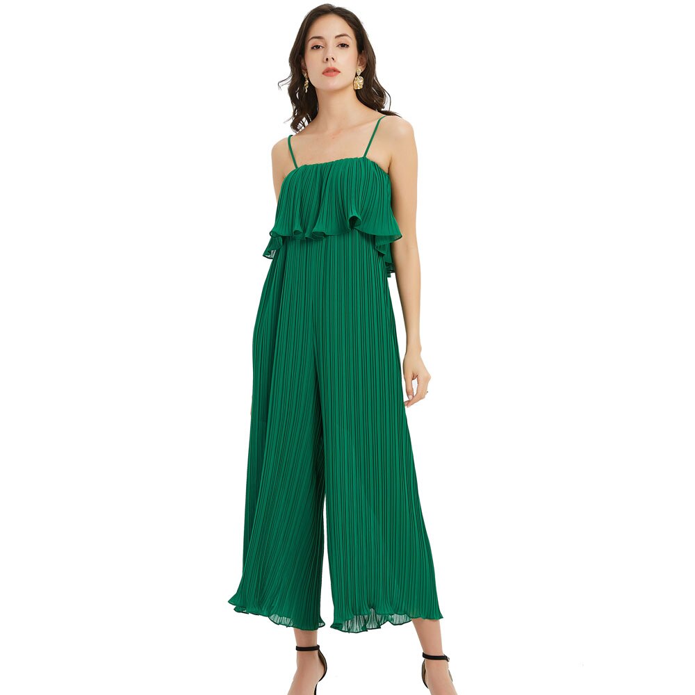 Elegant sexy ruffled jumpsuit women