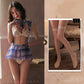 Erotic Costume Lingerie Mesh Jk Uniform Set