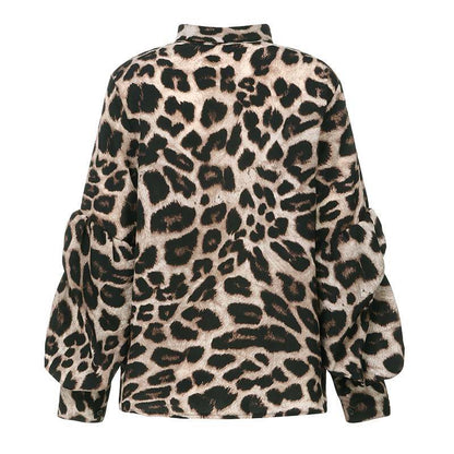 Tops sexy con estampado de leopardo para mujer 