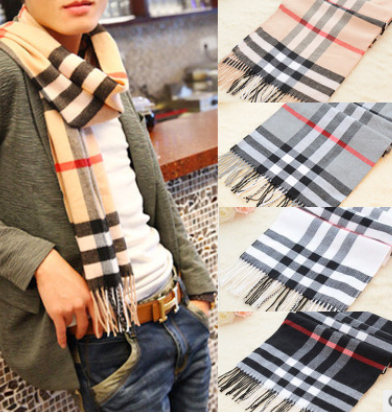 New England style sub Babage classic fashion all-match cashmere scarf for men wholesale manufacturers