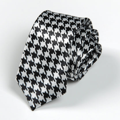 Polyester Knitted Striped Tie Women Matching Shirt