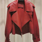 Leather Jacket Women New Outerwear Large Retro