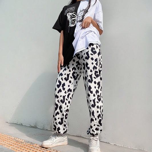 Cowboy printed bouquet feet pants women thin