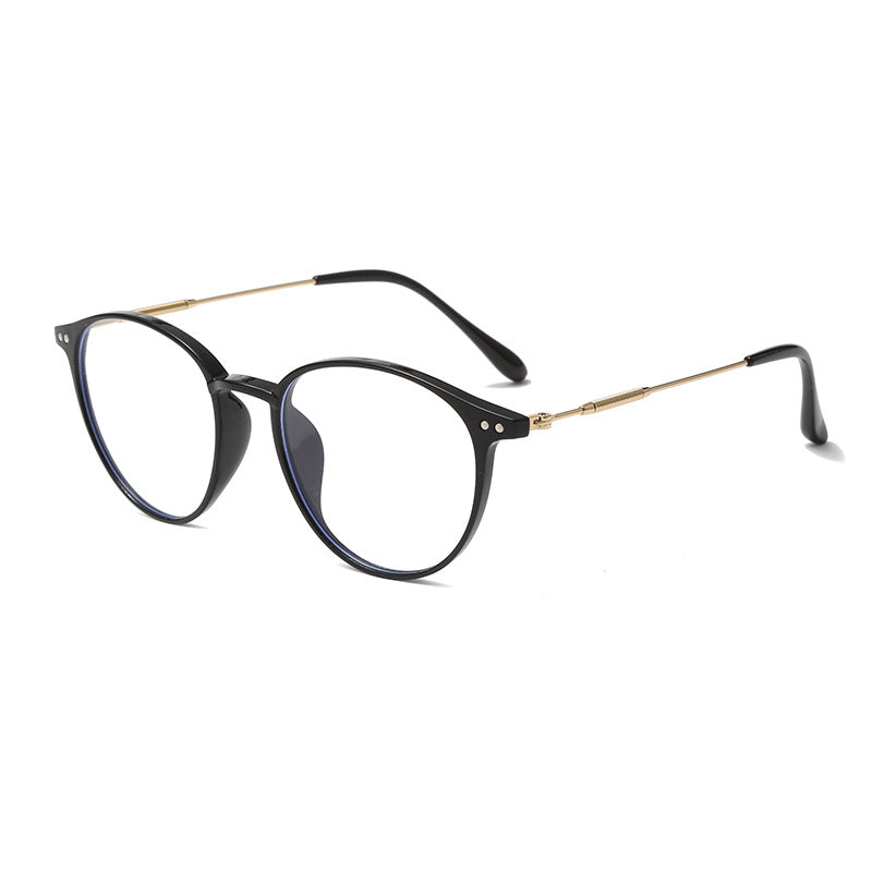 Metal Anti Blue Light Glasses Frame Retro Women