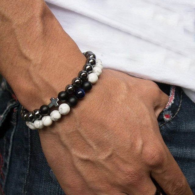 Men Bracelet Sets Trendy Handmade Classi