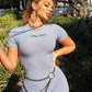 Letter embroidery high waist jumpsuit women