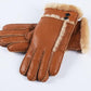 Windproof sheepskin gloves for women