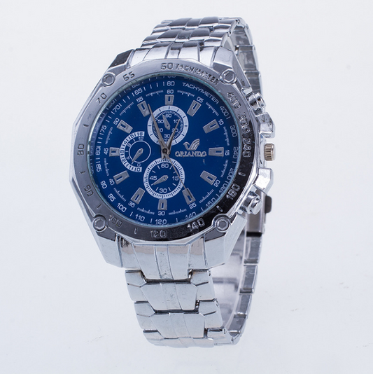 Relojes de acero inoxidable plateados a la moda para hombre, relojes de lujo de primeras marcas, reloj deportivo para hombre, reloj de pulsera informal para hombre, reloj Masculino 