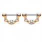 Body Piercing Jewelry Love Zircon Nipple Ring
