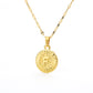 English Alphabet Disc Necklace Women And Men