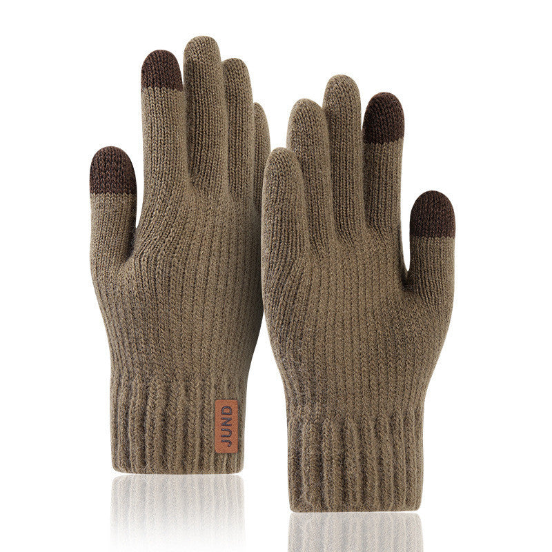 Guantes de lana tejidos para clima frío para hombres