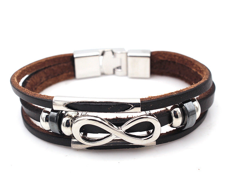 Pulsera de cuero Pulsera de cuero Para hombre Figura 8