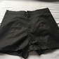 Women Solid Shorts Criss Cross Bandage REGULAR High Waist Black Short