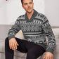 Christmas Elk Lapel Knitted Sweater Men