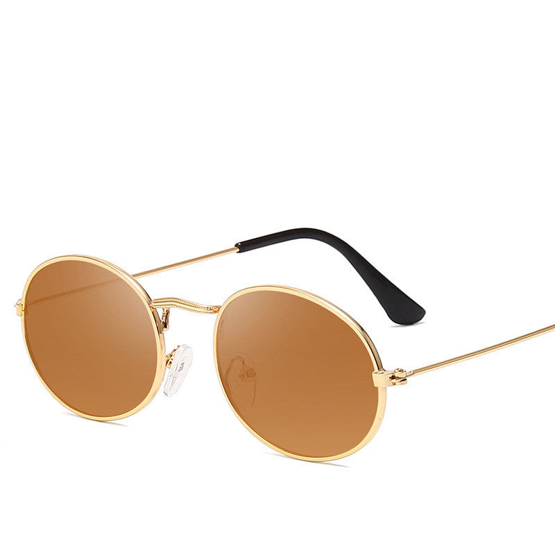 New Trend Retro Round Frame Sunglasses Fashion Men And Women Sunglasses Metal Water Drop Oval Sunglasses